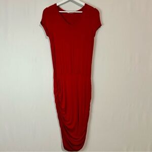Elegant Red Midi Dress